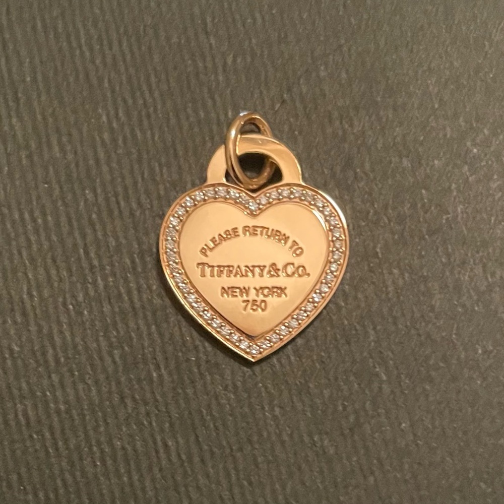 Tiffany Rose Gold Heart w/ Diamonds